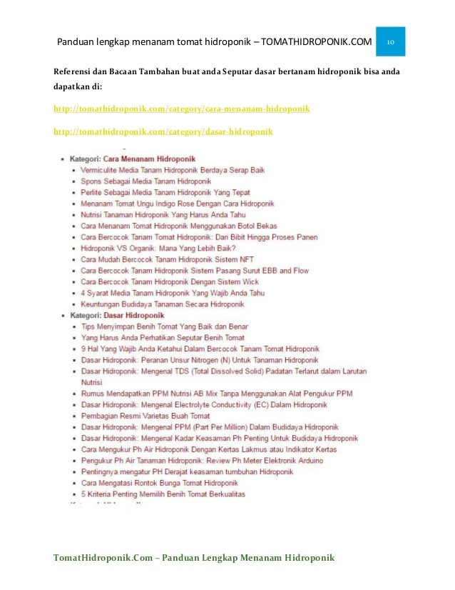 iEbooki menanam tomat ihidroponiki