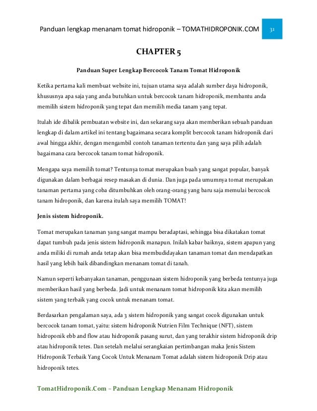iEbooki menanam tomat ihidroponiki