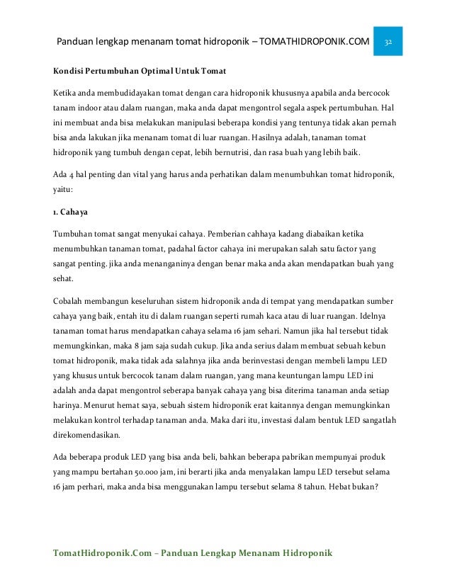 iEbooki menanam tomat ihidroponiki