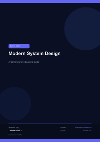 Comprehensive Guide to Modern System Design Principles and Practices | PDF