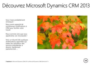 Microsoft Dynamics CRM 2013 et Microsoft Dynamics CRM Online Fall ’13
 