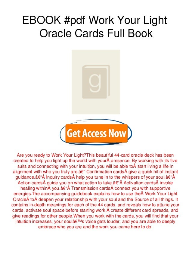 Ebook Pdf Work Your Light Oracle Cards Full Book Ebook Pdf Work Your Light Oracle Cards Full Book