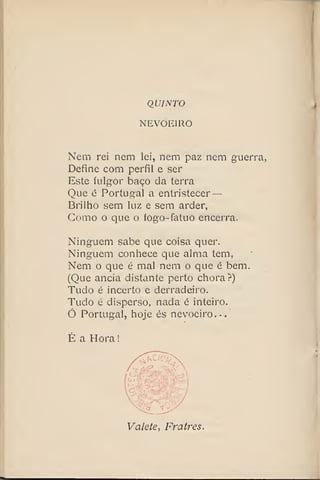 E-book de Pessoa, Mensagem