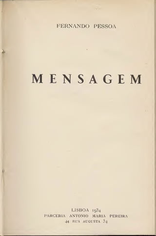 E-book de Pessoa, Mensagem