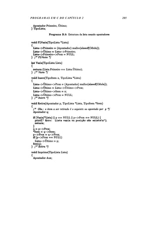 PROGRAMAS EM C DO CAPÍTULO 2 205
 