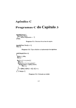 Apêndice C
Programas C do Capítulo 3
217
 
