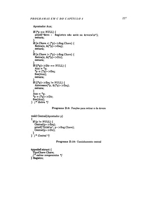 PROGRAMAS EM C DO CAPÍTULO 4 227
 