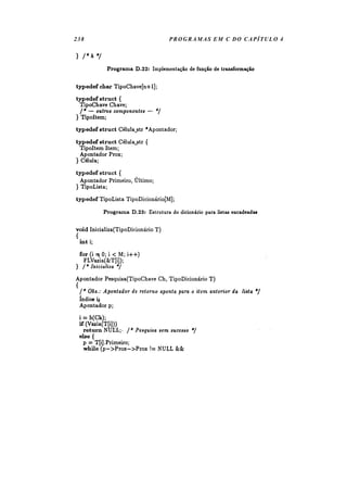 238 PROGRAMAS EM C DO CAPÍTULO 4
 