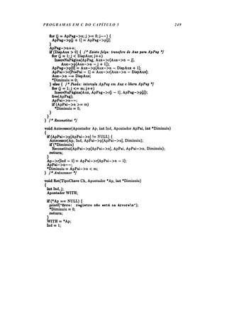 PROGRAMAS EM C DO CAPÍTULO 5 249
 