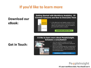 It’s your workforce data. You should use it.
If you’d like to learn more
Get in Touch:
Download our
eBook:
 