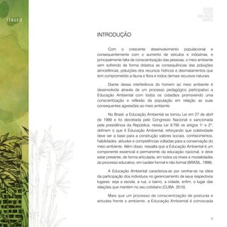 Reflexões e práticas sobre educação ambiental