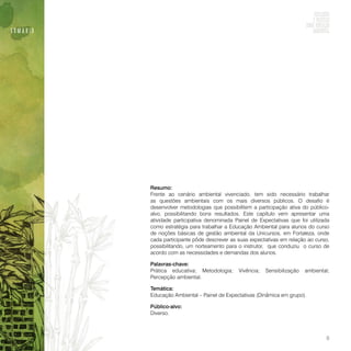 Reflexões e práticas sobre educação ambiental