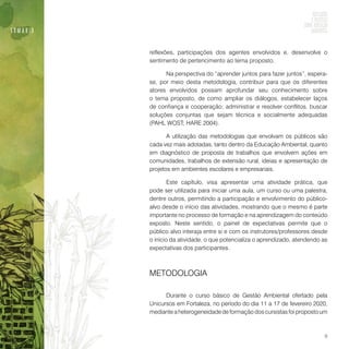 Reflexões e práticas sobre educação ambiental