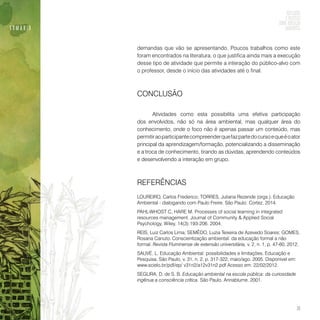 Reflexões e práticas sobre educação ambiental