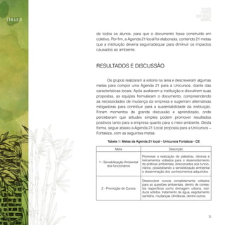 Reflexões e práticas sobre educação ambiental