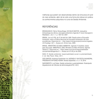 Reflexões e práticas sobre educação ambiental