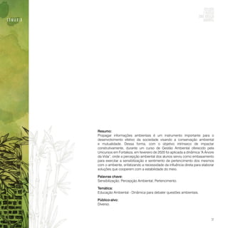 Reflexões e práticas sobre educação ambiental