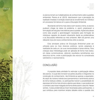 Reflexões e práticas sobre educação ambiental