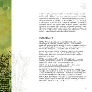 Reflexões e práticas sobre educação ambiental