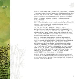 Reflexões e práticas sobre educação ambiental