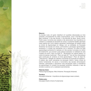 Reflexões e práticas sobre educação ambiental