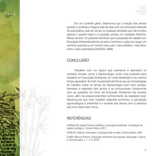 Reflexões e práticas sobre educação ambiental