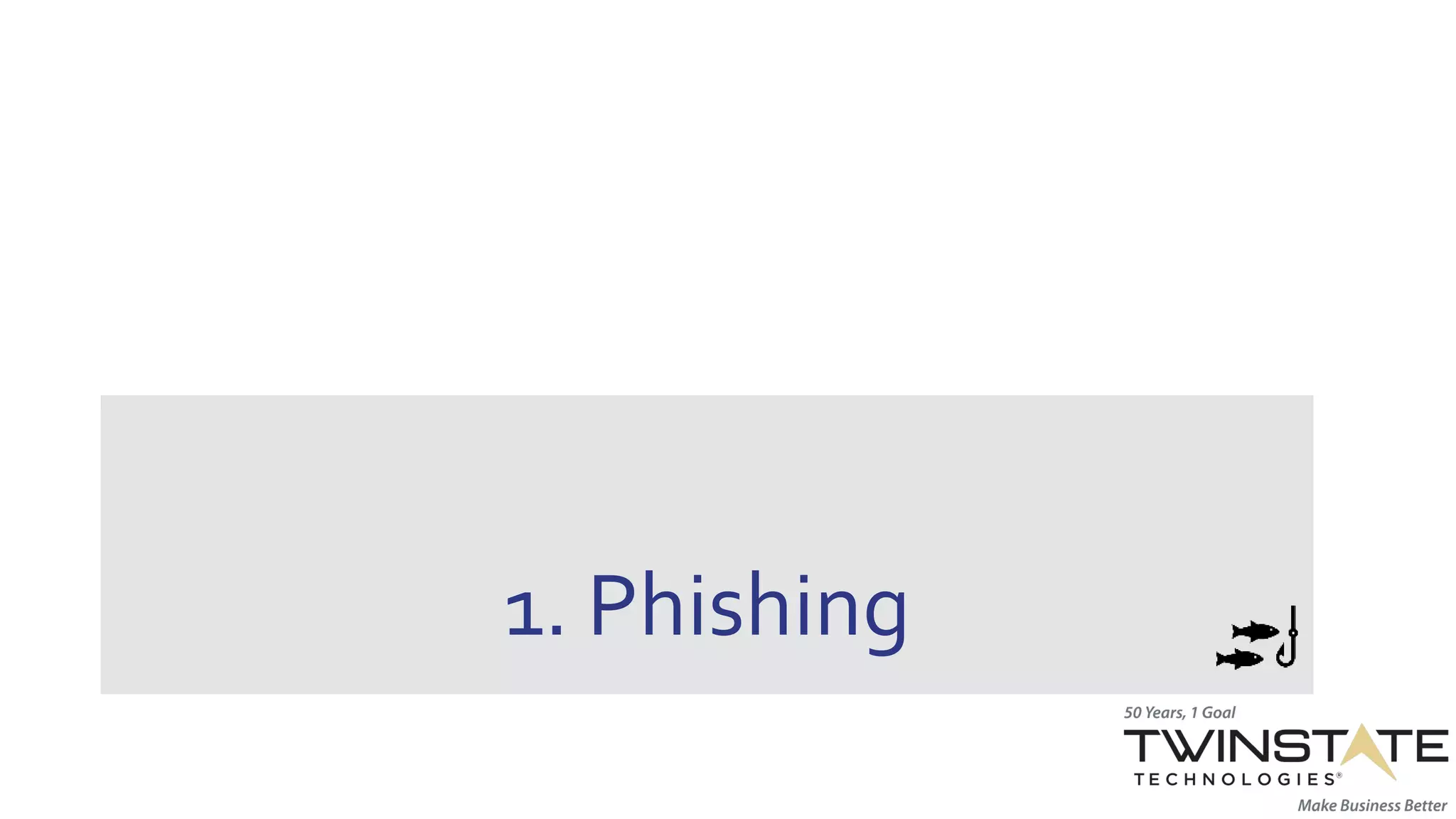 1. Phishing
 