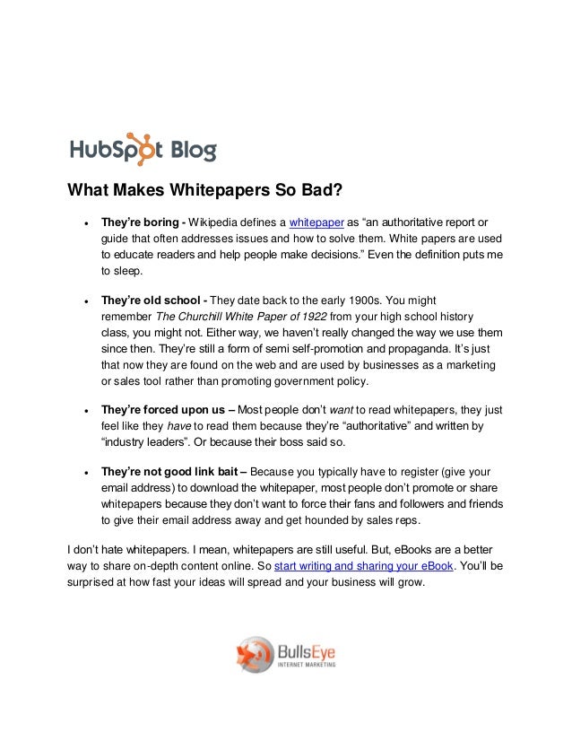 Why eBooks Are Better Than Whitepapers