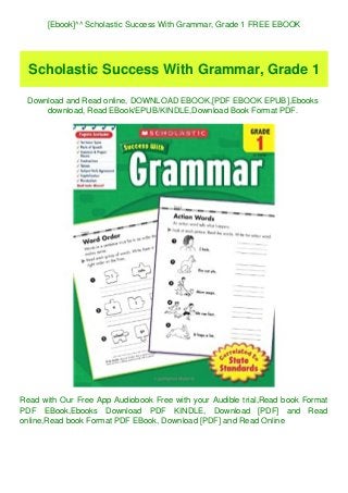 [Ebook]^^ Scholastic Success With Grammar Grade 1 FREE EBOOK