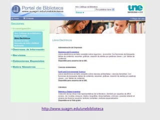 2227 total de blogs sobreebooks.76%  del mercado de ebookspertenece a el Amazon Kindle. 7% de lasdescargas de ebooks son en las bases de datos de lasbibliotecas.66%  de lasbibliotecas en EstadosUnidosofrecenebooks.29.4 millones total estimado de personas obtendrá un eReaderpara el 2015.75% de los estudiantesprefierenaúnlibrosimpresos.25%  del mercado de niños ha leido un ebook en un dispositivo digital.