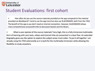 Student Evaluations: first cohort
 