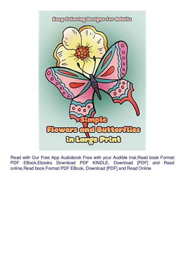 Download Ebook Simple Flowers And Butterflies In Large Print Hand Drawn Easy