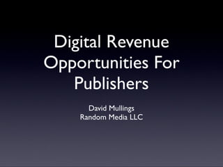 Digital Revenue Opportunities for Caribbean Authors and Publishers