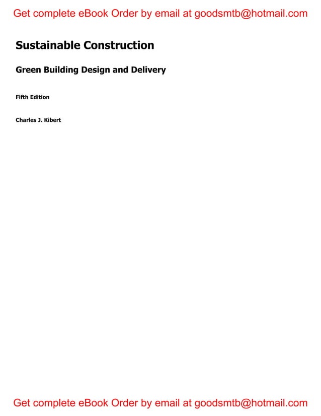 Sustainable Construction Green Building Design And Delivery eBook Sustainable Construction Green Building Design and Delivery 5e