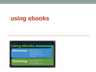 using ebooks
 