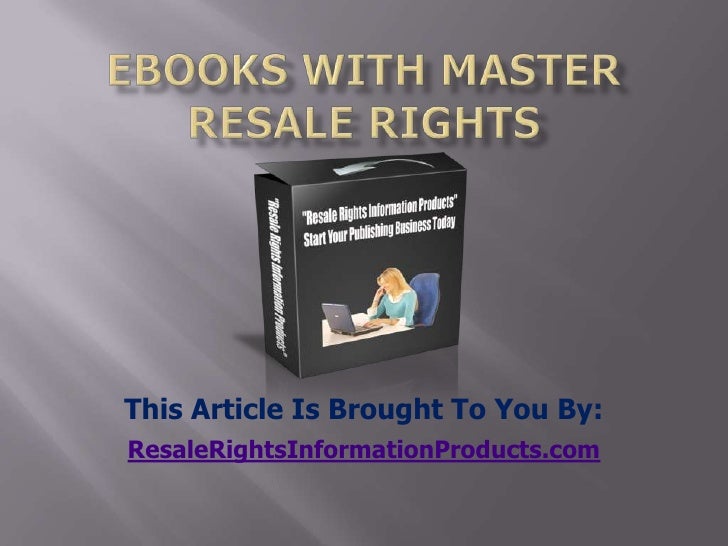 Ebooks with master resale rights