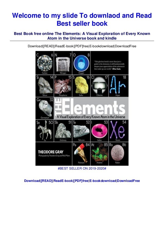  ebook the elements a visual exploration of every known atom in the