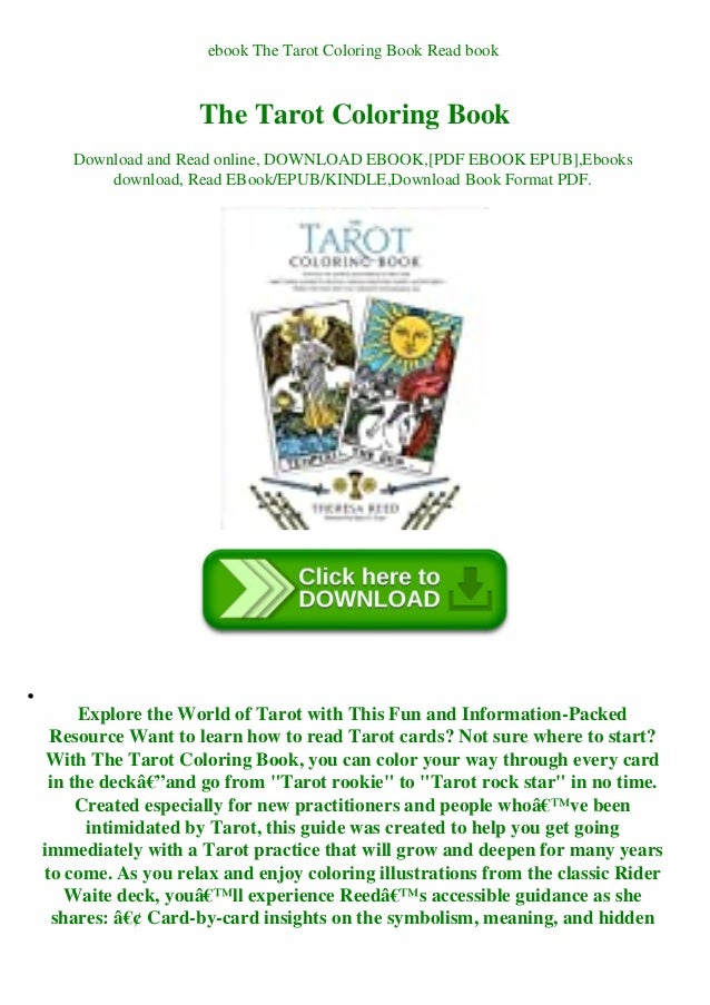 Download Ebook The Tarot Coloring Book Read Book