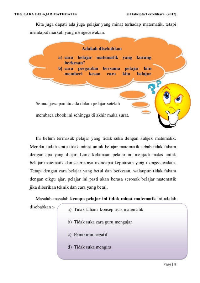Ebook tips belajar matematik