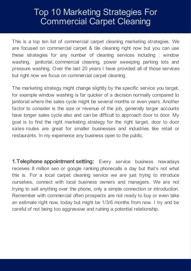 top 10 commercial carpet cleaning marketing strategies marketing cleaning services