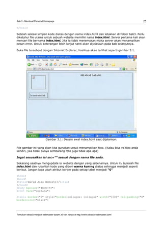 Ebook tutorial belajar html | PDF
