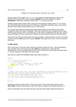 Ebook tutorial belajar html | PDF