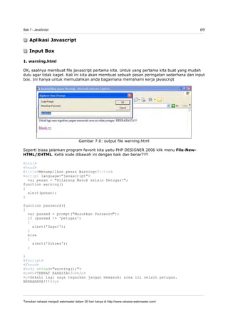 Ebook tutorial belajar html | PDF