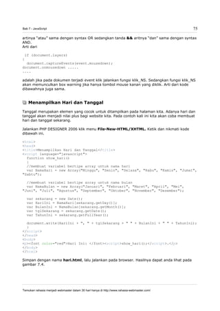 Ebook tutorial belajar html | PDF