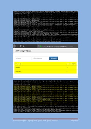 Tutorial Spring MVC, Spring Boot, Spring Data, Spring Security Página 38
 