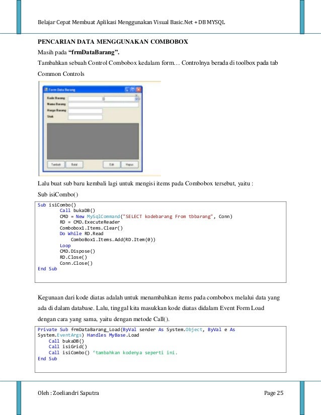 cara mudah belajar vb net 2010