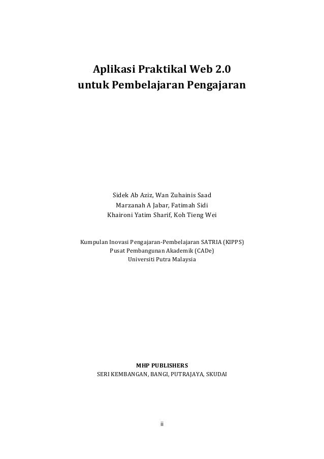 Ebuku Aplikasi Praktikal Web 2 0 Untuk Pembejaran Pengajaran