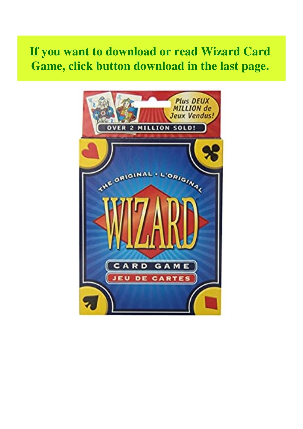 (EBOOK Wizard Card Game [R.A.R]