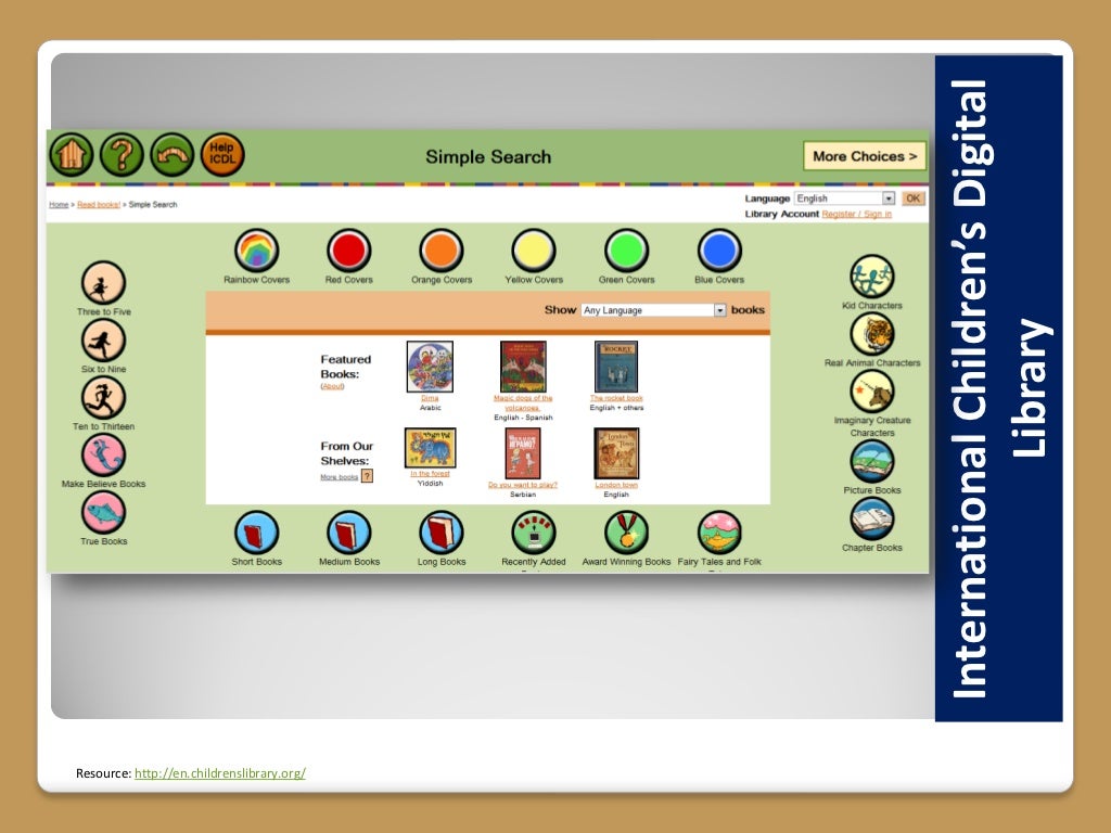 International Children’s Digital Library Resource