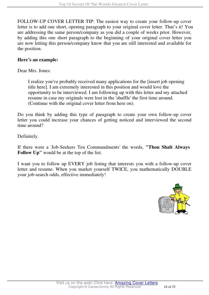 top 10 secrets of the worlds greatest cover letter greatest cover letter ever